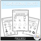 3D-Shapes | Freebie | Comparing & Identifying Shapes