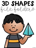 3D Shapes File Folder Tasks