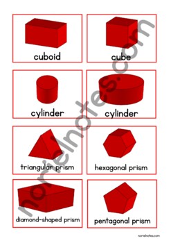 Preview of 3D Shapes Flash Cards Part 1