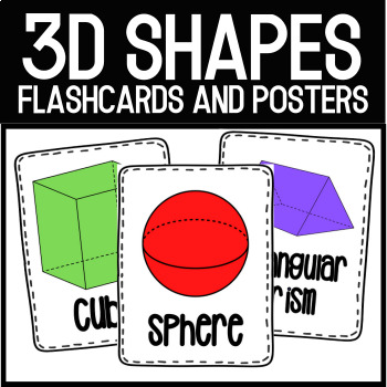 Preview of 3D Shapes Flashcards and Posters