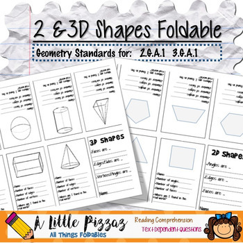 Preview of 2D & 3D Shapes Foldable Organizer
