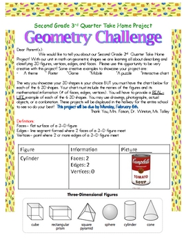 Preview of 3D Shapes Geometry Homework Project