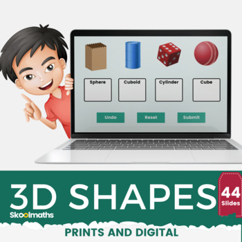 Preview of 3D Shapes Kindergarten Digital Activities CCSS K.G.A.3