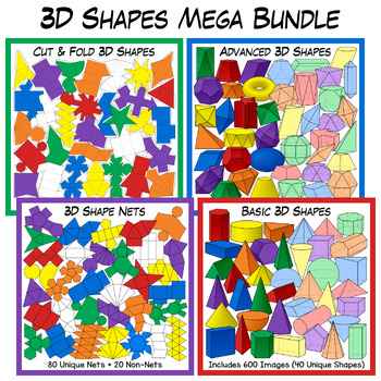 Preview of 3D Shapes Mega Bundle