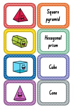 3d Shapes Memory Identifying The Name Of Common 2d Shapes Math Centers