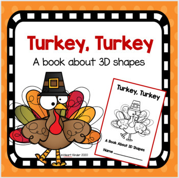 Preview of 3D Shapes Mini Book:  "Turkey, Turkey"