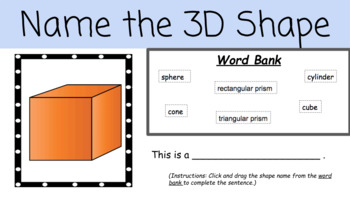 3d Shapes And Names Teaching Resources Tpt