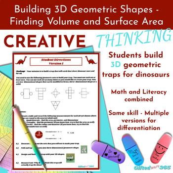 Preview of 3D Shapes Nets to Build Dinosaur Traps - Enrichment Tasks -GATE