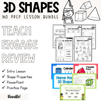 Preview of 3D Shapes No Prep Unit Bundle