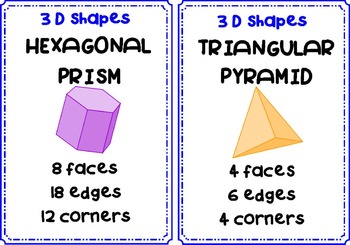 3d Shapes Pack Posters Game Worksheets Faces Edges Corners