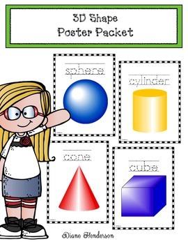 3d shapes poster free printable
