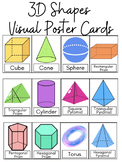 3D Shapes Poster Cards Centers Bulletin Board