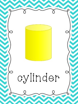 3D Shapes Poster {Chevron Print} by Mrs Hoffer's Spot | TPT