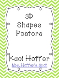 3D Shapes Poster {Chevron Print}