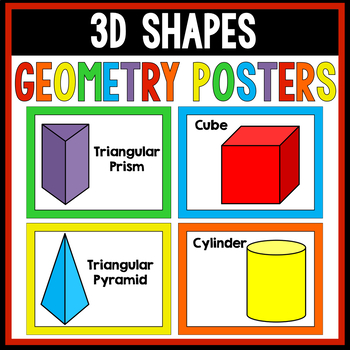 3D Shapes Poster - Geometry and Maths Poster for Schools