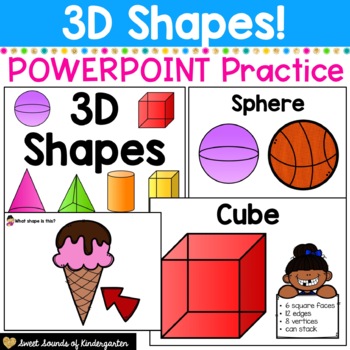 Preview of 3D Shapes Practice Powerpoint | Distance Learning Powerpoint