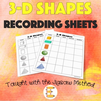 Preview of 3D Shapes Recording Sheets