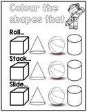 3d shape roll stack slide worksheets teaching resources tpt