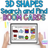 3D Shapes Search and Find: 14 BOOM CARDS - Digital Resourc