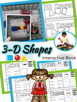Preview of 3-D Shape Books (3 Dimensional Cube, Sphere, Cylinder, Cone & Rectangular Prism)