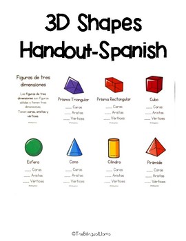 Preview of 3D Shapes-Spanish Color