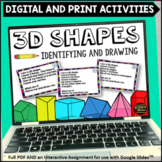 3D Shapes Task Card Assignment Digital and Printable Copies