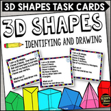 3D Shapes Identifying and Drawing Task Cards