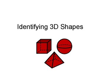 Preview of 3D Shapes Word Wall and additional activities, special education, basics