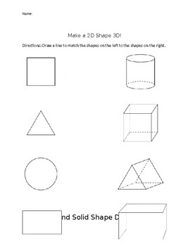 3D Shapes Worksheets by Savanna Wilson | TPT