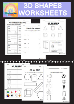 Preview of 3D Shapes Worksheets
