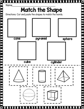 3D Shapes Worksheets and Activities for First Grade by Teaching with a Tee