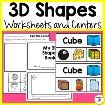 3d shape worksheets first grade teaching resources tpt