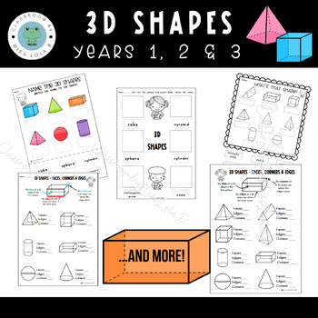 Preview of 3D Shapes - Years 1, 2 & 3 - Worksheets And Game
