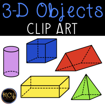 Preview of 3D Shapes and Objects Geometry Clip Art for Personal and Commercial Use