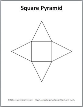 3D Shapes and their Nets - Geometry Posters, Printables, and Sorting