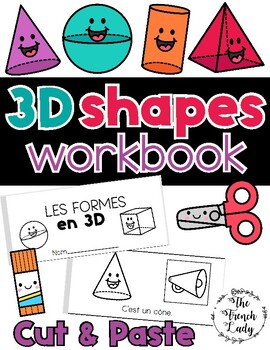 Preview of 3D Shapes in FRENCH | Activity Book Printable | Workbook | Les Formes / Solides