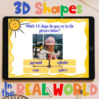 Preview of 3D Shapes in the Real World BOOM Cards Distance Learning