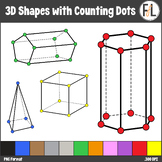 3D Shapes with Counting Dots - Clipart