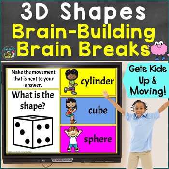 Preview of 3D Shapes with Movement Brain Breaks Three-Dimensional Shape Identification