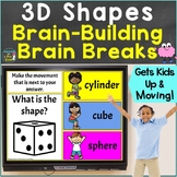 3D Shapes with Movement Brain Breaks Google Slides PowerPo