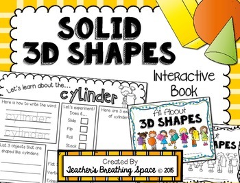 Preview of 3D Solid Shapes Interactive Book  |  Exploring 3D Shapes