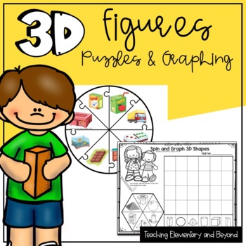 Preview of 3D Figures Puzzles and Graphing Activities