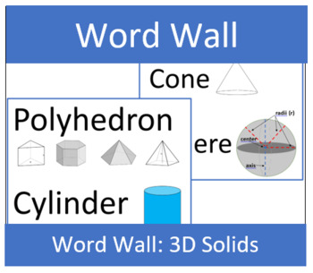 Preview of 3D Solids Word Wall