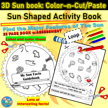 Preview of 3D Sun-Shaped Astronomy Fact Book! Major Features and Layers! Adapted SPED