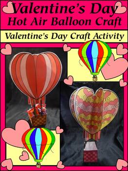 Preview of 3D Valentine's Day Crafts: 3D Heart-Shaped Hot Air Balloon Craft