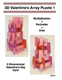 3D Valentine's Day Array Puzzle Art, Craft, Perimeter & Ar