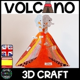 3D Volcano Craft Diagram Structure Cross Section Eruption 