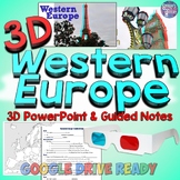 3D Western Europe Geography PowerPoint, Map, & Guided Note
