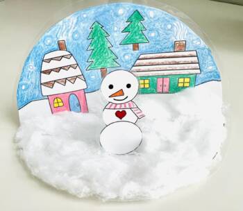 Preview of 3D Winter Scene Snowman Craft