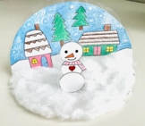 3D Winter Scene Snowman Craft